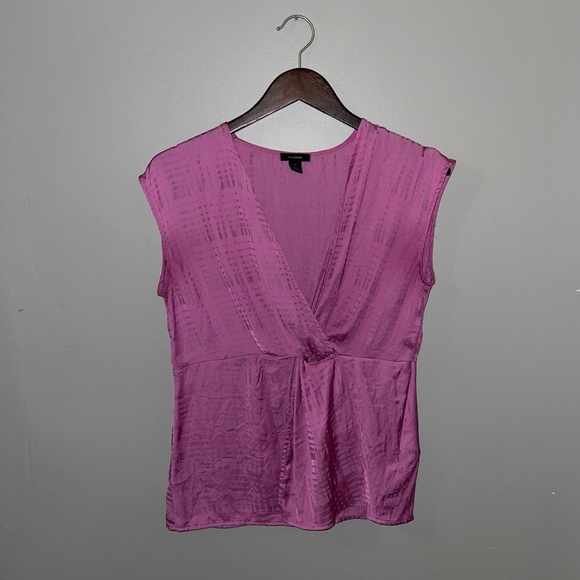 Halogen Sleeveless Blouse‎ Women's Size Medium Pink Rosebud Twist Front Top - Picture 5 of 9
